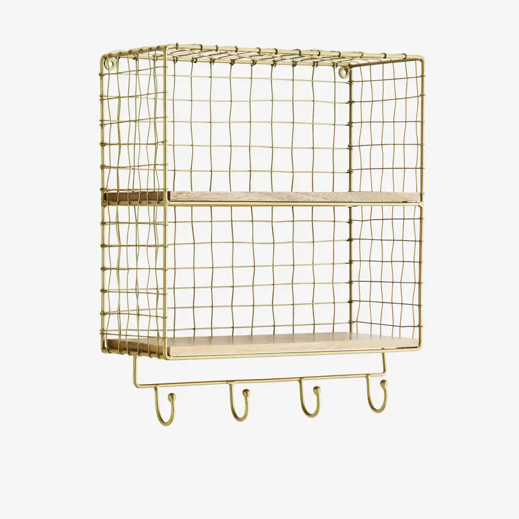 Etagère en métal doré