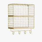 Etagère en métal doré